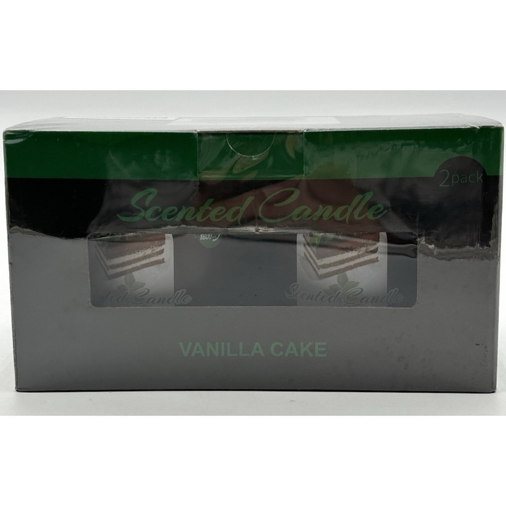 2 Premium Soy Scented Candles Vanilla Cupcake 30 Hours Burn Time